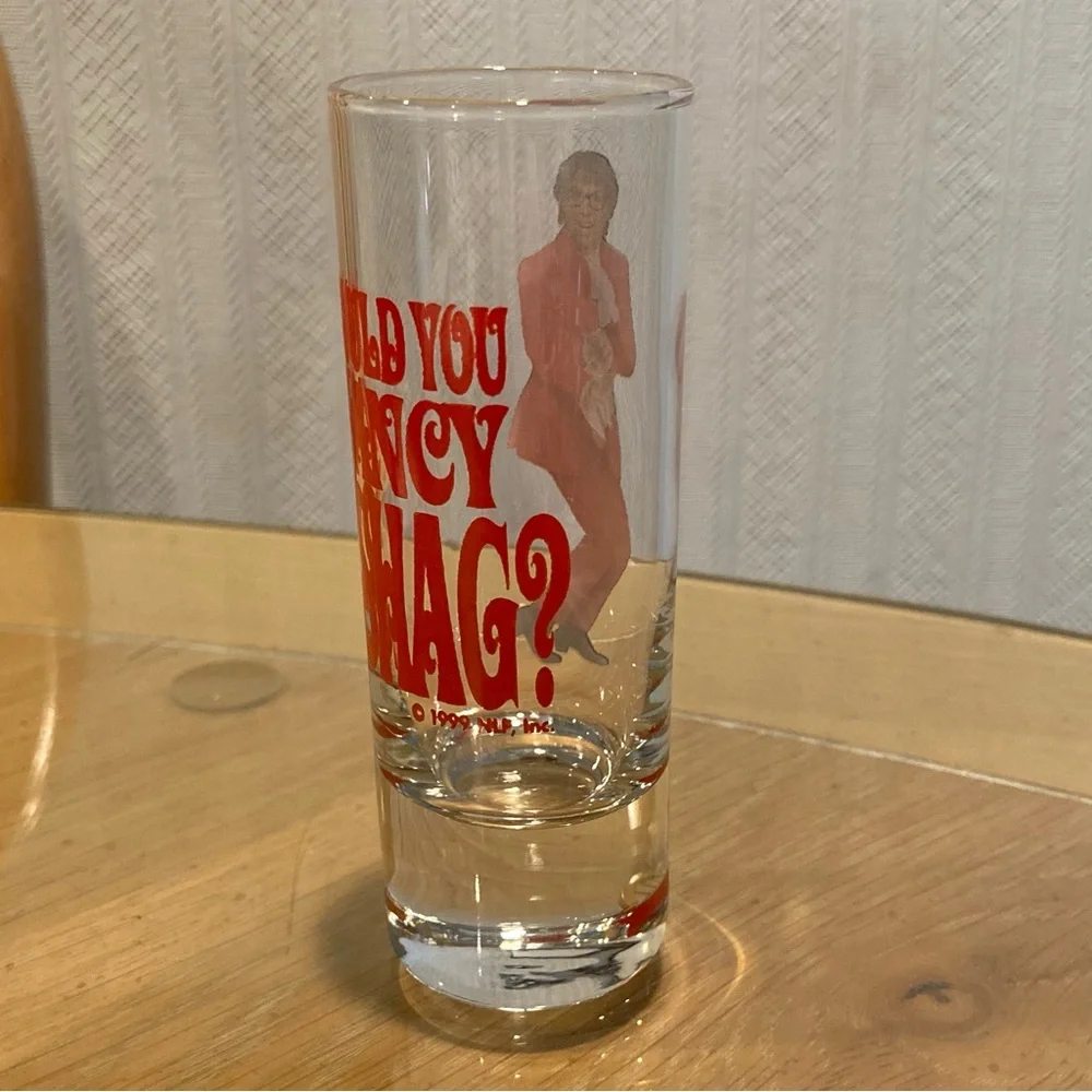 RARE 4 inch tall shot glass, “Austin Powers  The Spy Who Shagged Me”